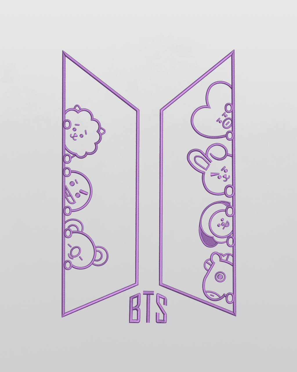 POLERÓN BORDADO BTS - PERSONAJES BT21