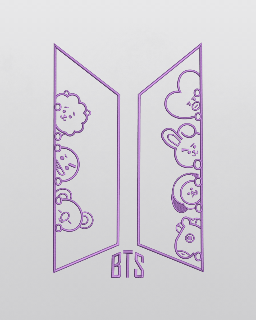 POLERÓN BORDADO BTS - PERSONAJES BT21