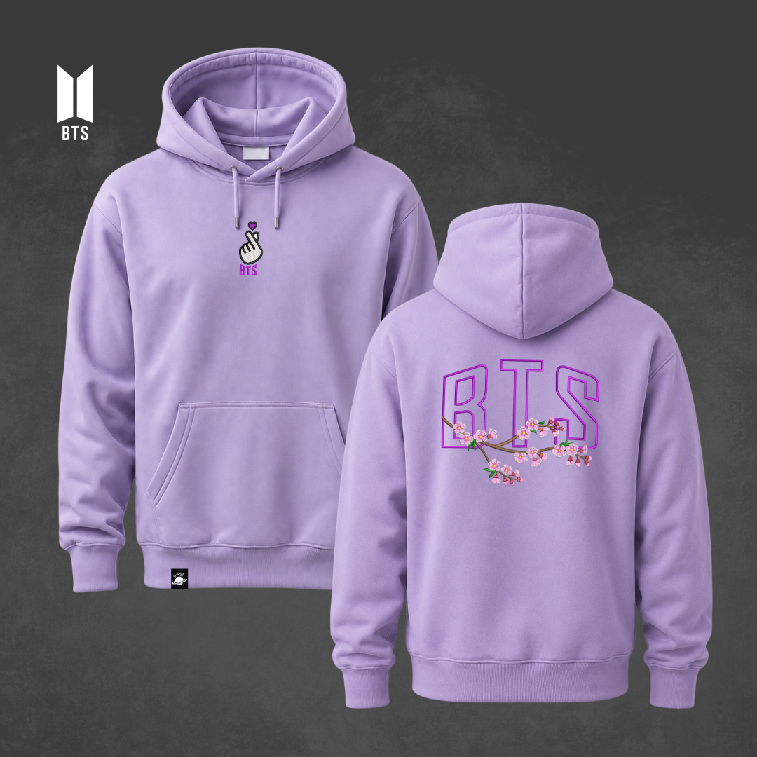 POLERÓN BORDADO CEREZO- BTS ARMY
