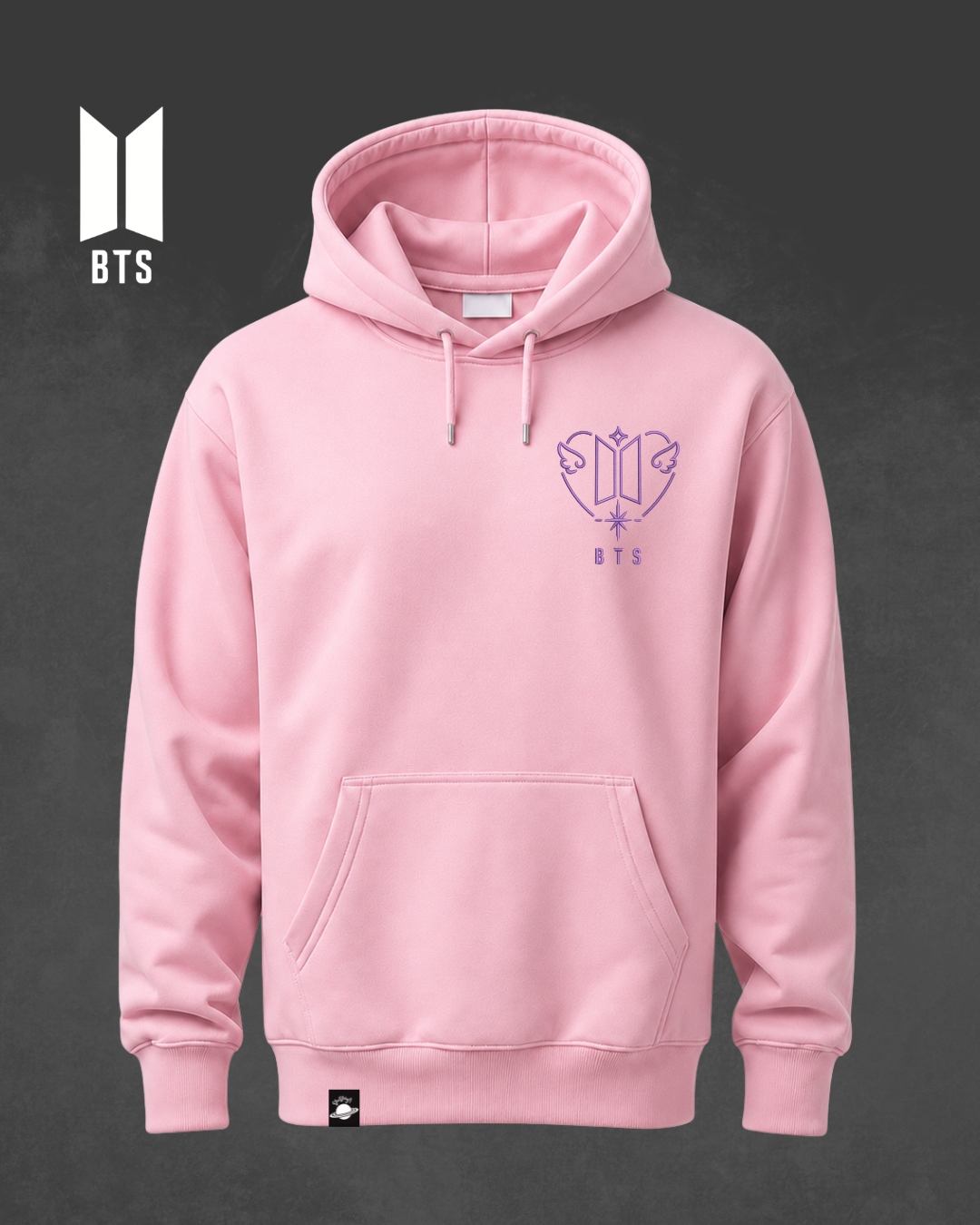 POLERÓN BORDADO - LOGO BTS ARMY