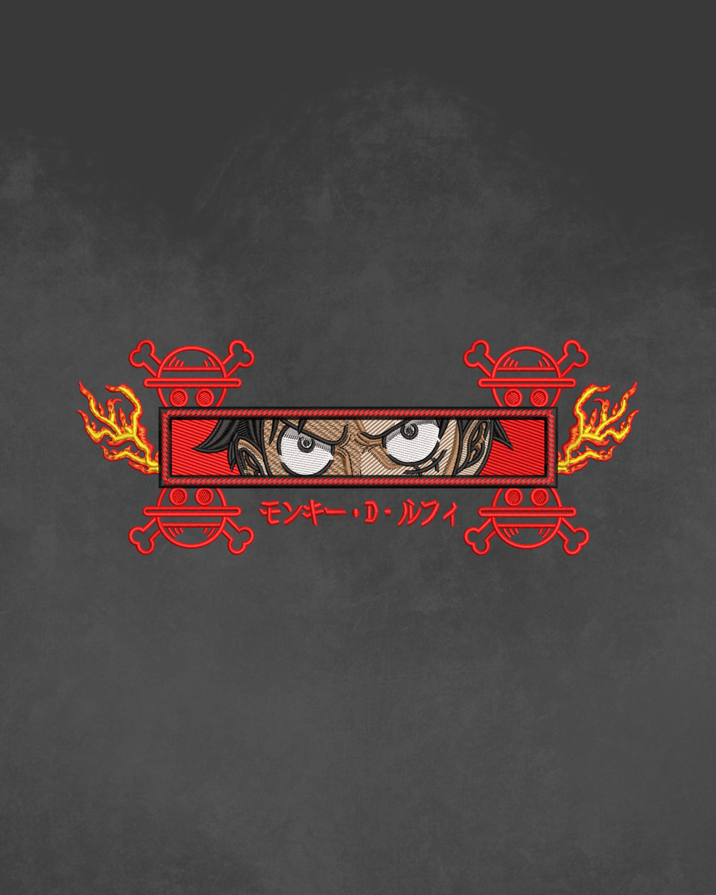 POLERÓN HOODIE BORDADO - CALAVERA LUFFY - ONE PIECE