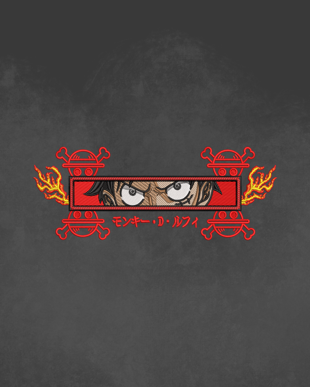 POLERÓN HOODIE BORDADO - CALAVERA LUFFY - ONE PIECE